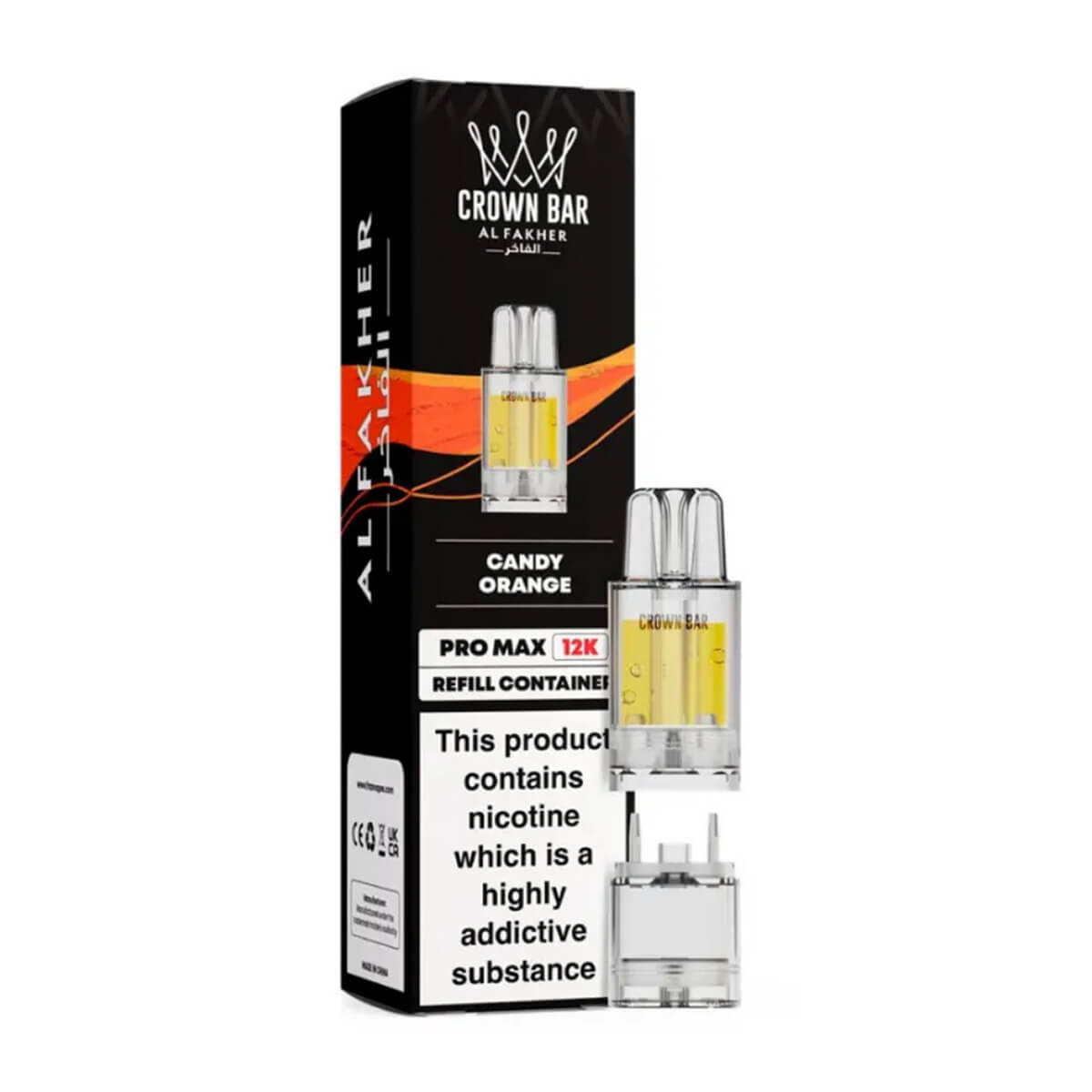 Candy Orange Crown Bar Pro Max 12K Refill Pods by Al Fakher