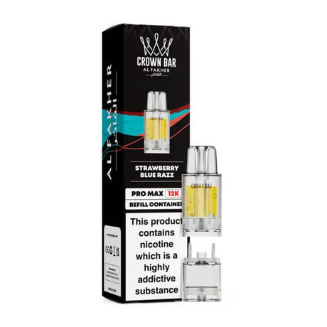 Strawberry Blue Razz Crown Bar Pro Max 12K Refill Pods by Al Fakher