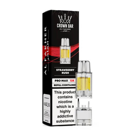 Strawberry Rush Crown Bar Pro Max 12K Refill Pods by Al Fakher