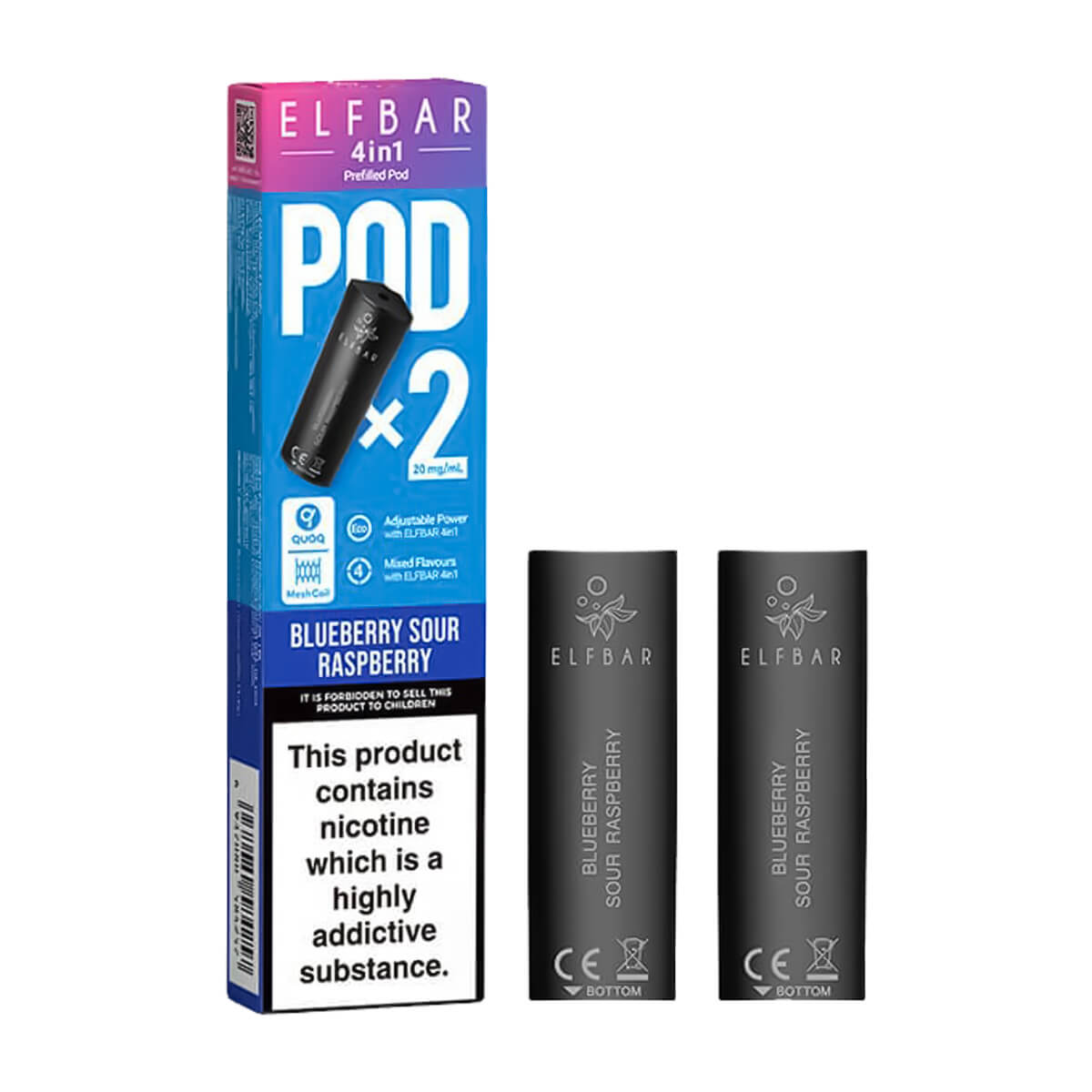 Blueberry Sour Raspberry ELF Bar 4 In 1 Prefilled Pods