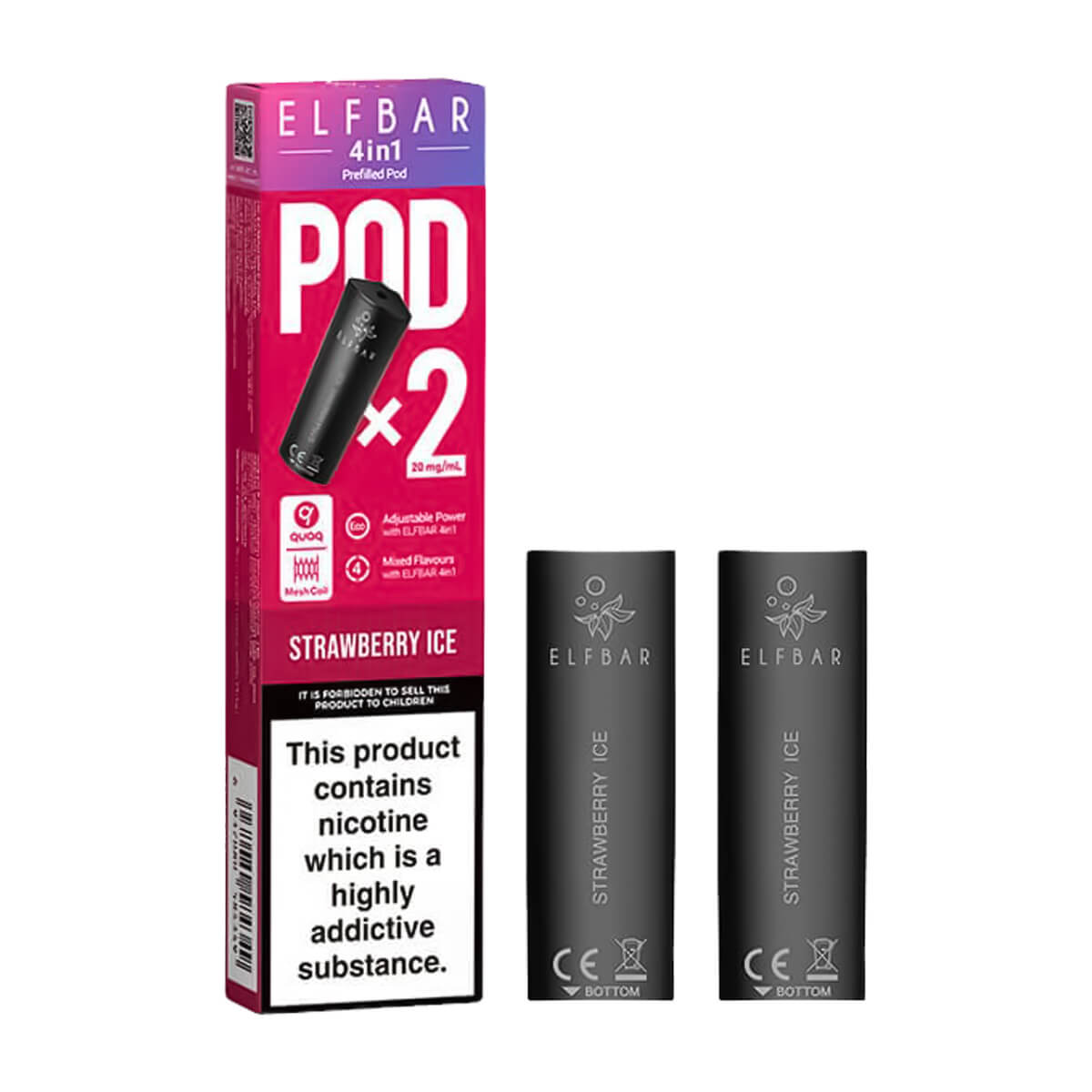 Strawberry Ice ELF Bar 4 In 1 Prefilled Pods