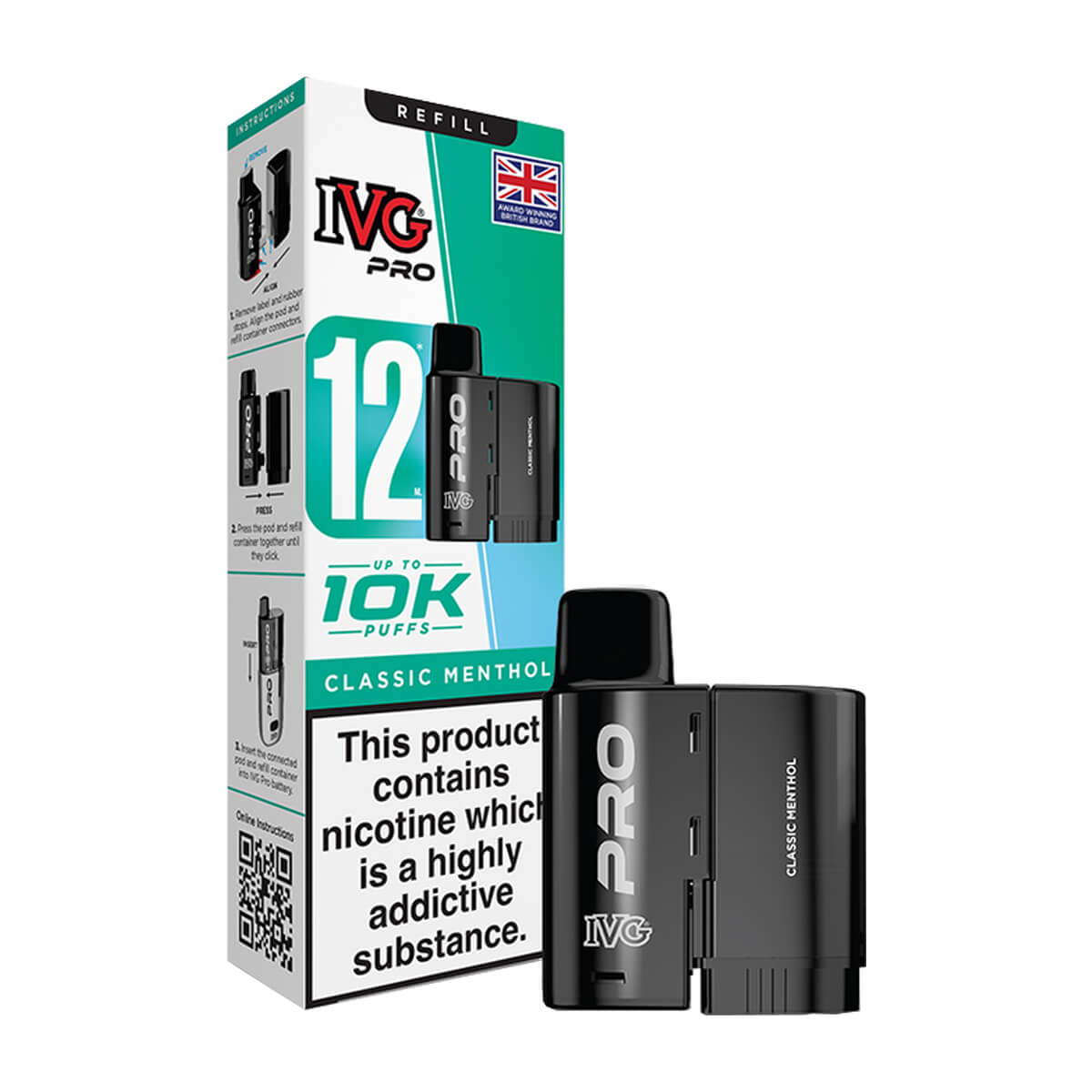 Classic Menthol IVG Pro 12 Refill Pack