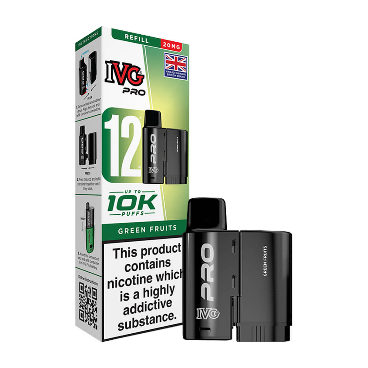 Green Fruits IVG Pro 12 Refill Pack