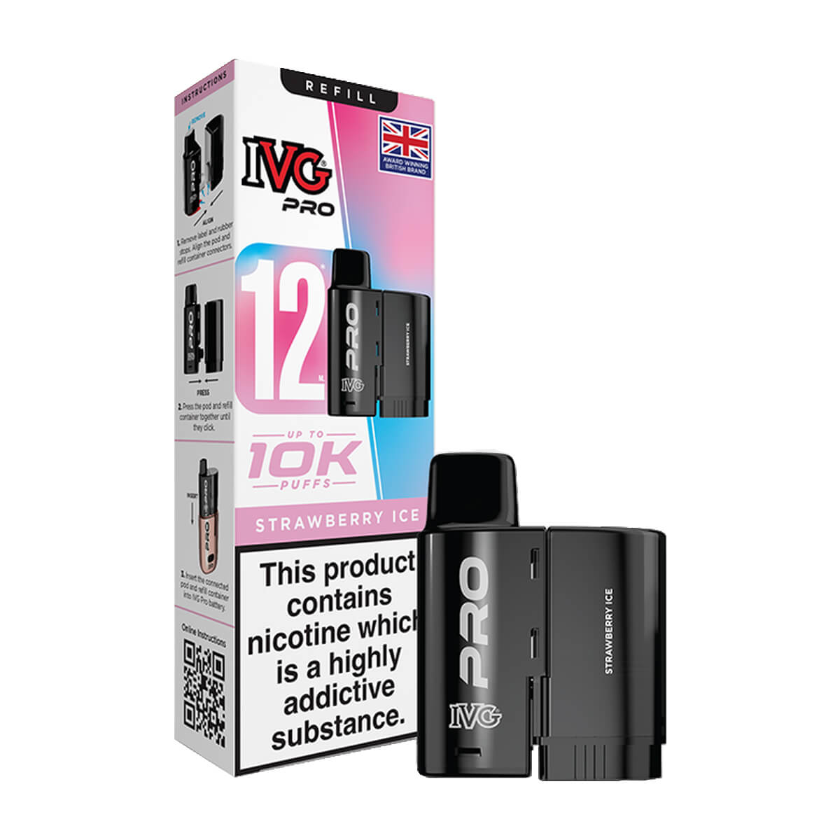Strawberry Ice IVG Pro 12 Refill Pack