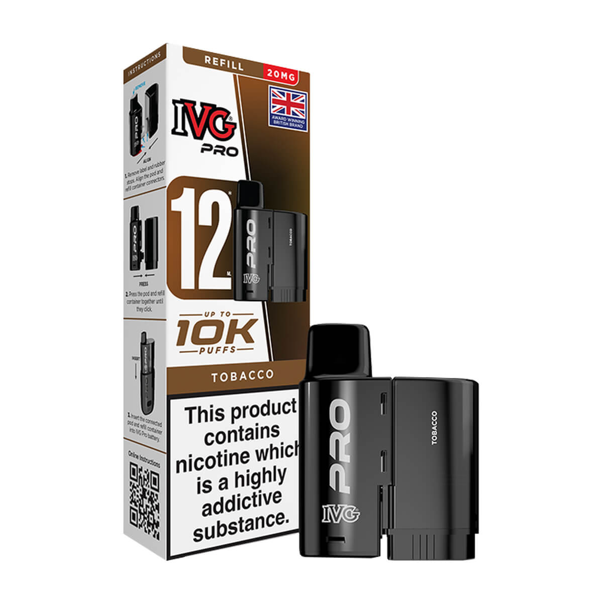 Tobacco IVG Pro 12 Refill Pack