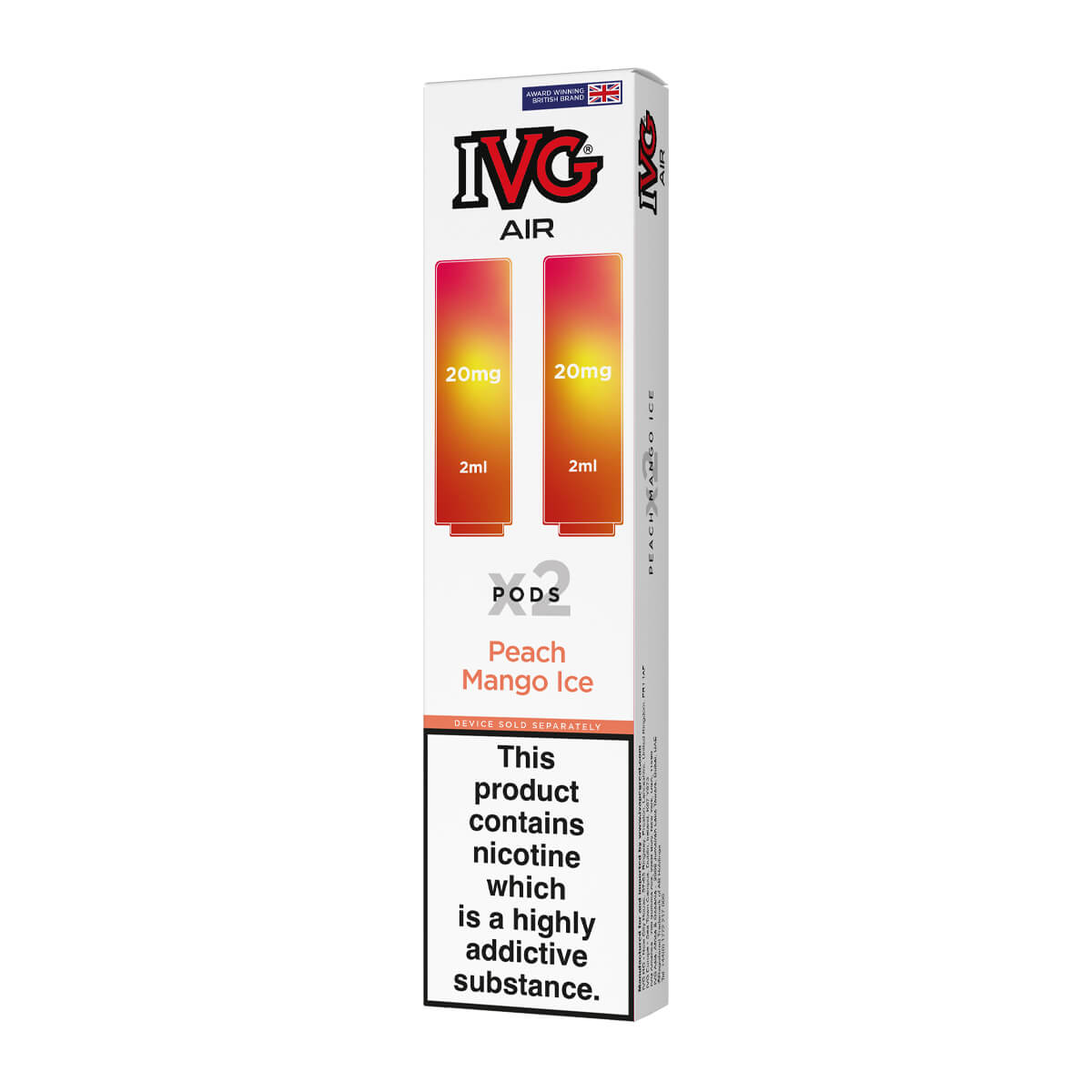Peach Mango Ice IVG Air Prefilled Pods