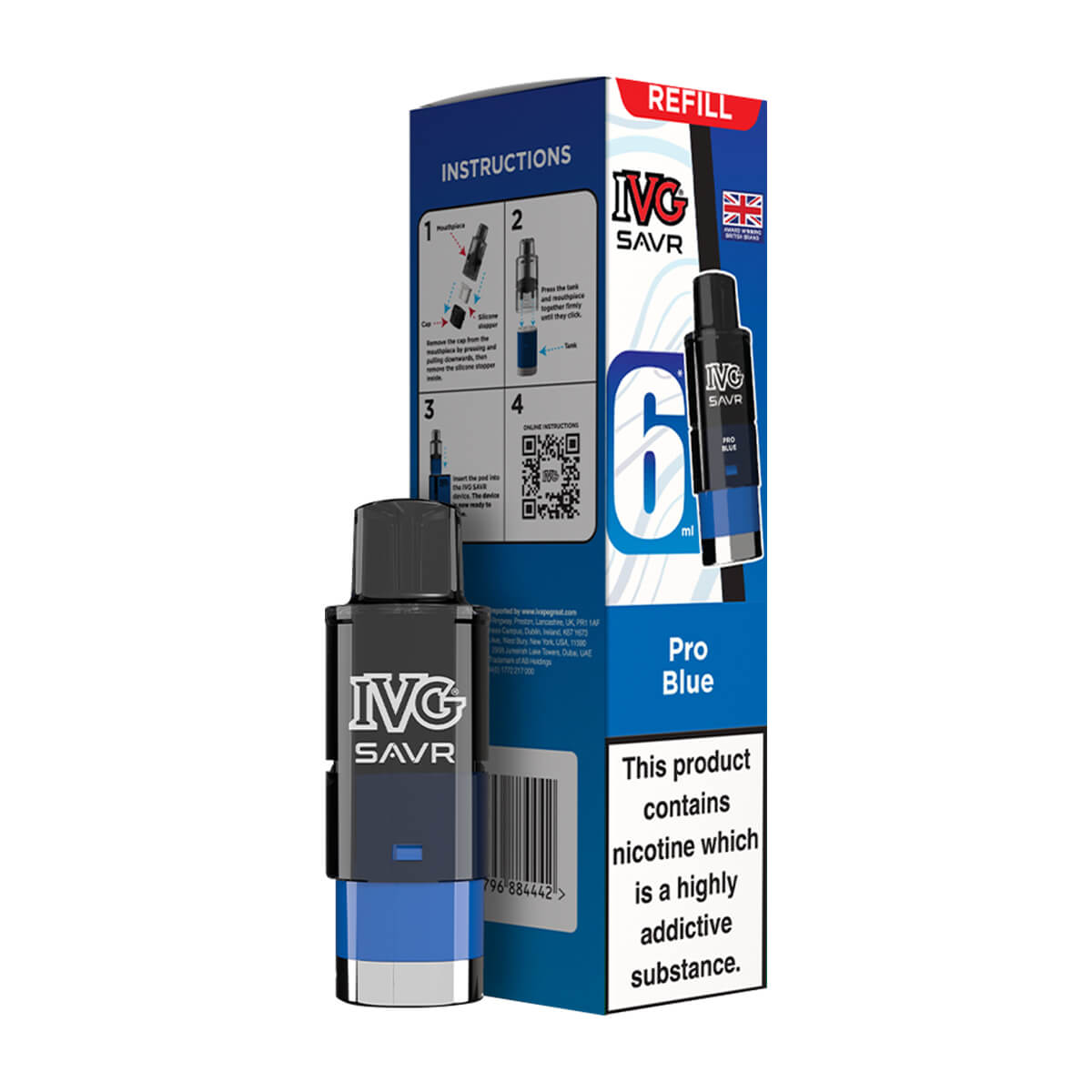 IVG SAVR Prefilled Pod Pro Blue