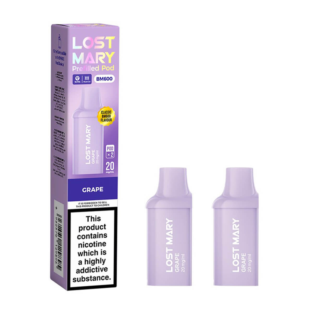 Grape BM600 Prefilled Pods by Lost Mary