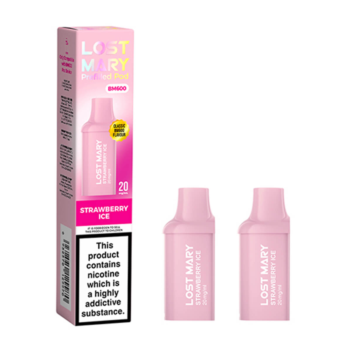 Strawberry Ice BM600 Prefilled Pods by Lost Mary