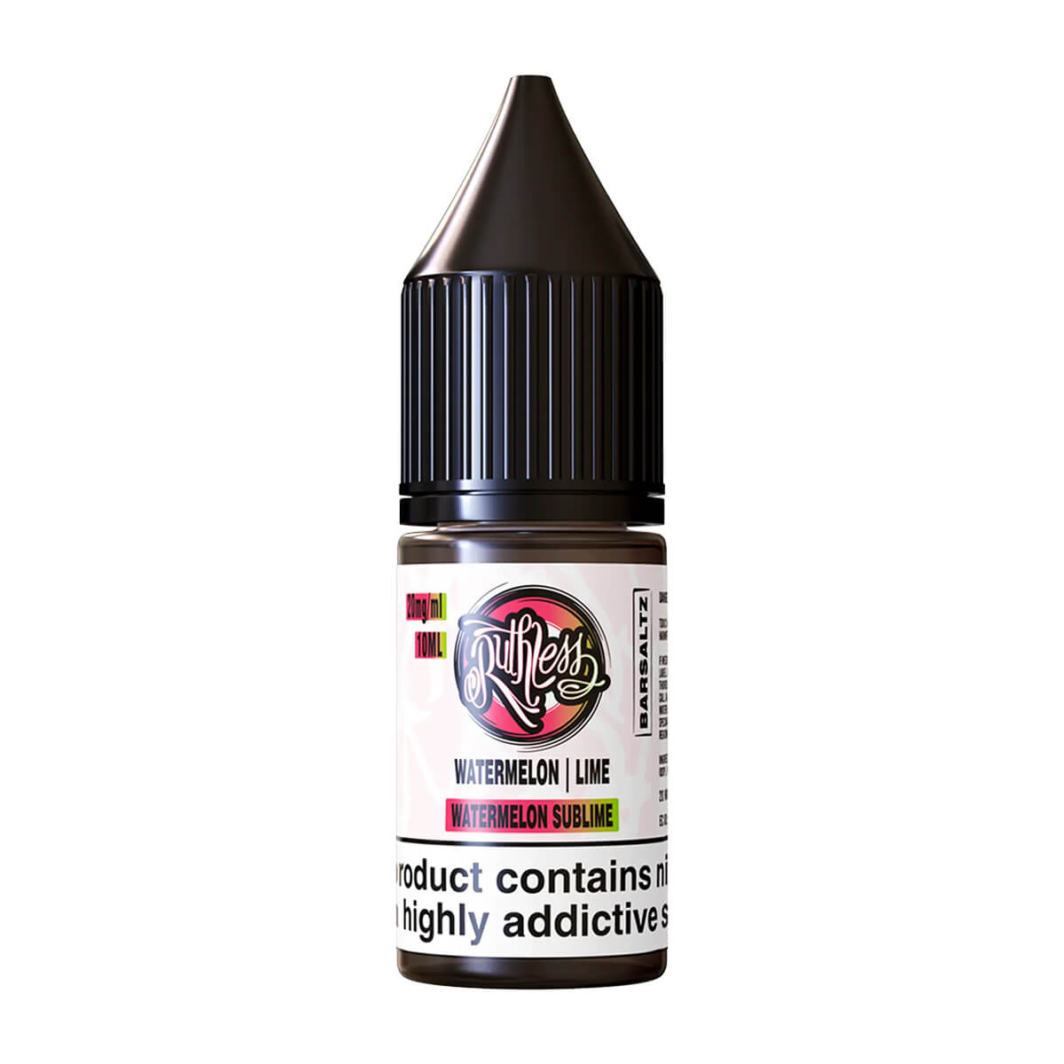Watermelon Sublime On Ice Nic Salt E-Liquids by Ruthless Bar Saltz