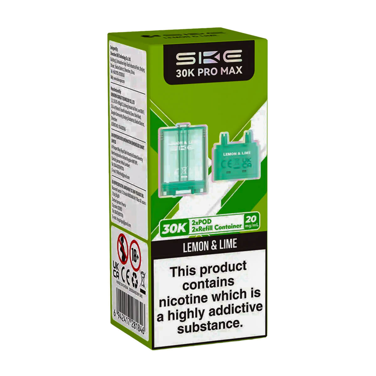 Lemon & Lime SKE 30K Pro Max Prefilled Pod + Refill
