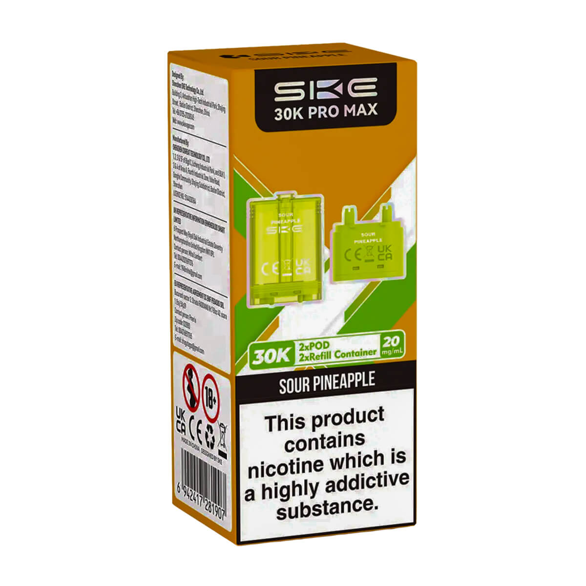 Sour Pineapple SKE 30K Pro Max Prefilled Pod + Refill