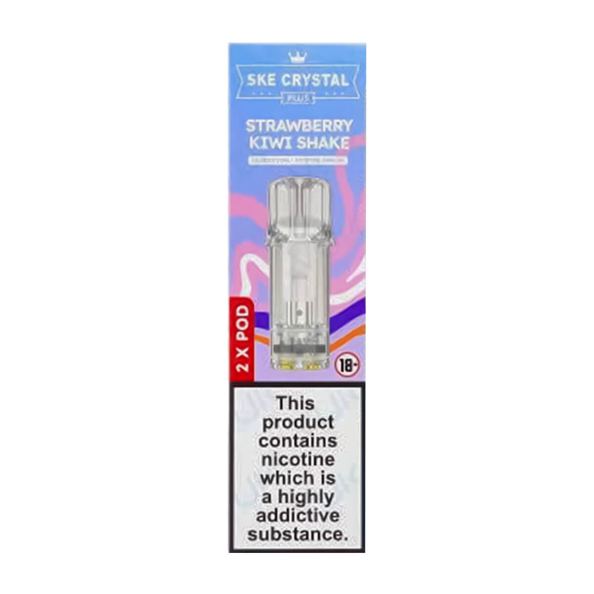 Strawberry Kiwi Shake Crystal Plus Prefilled Pods by SKE