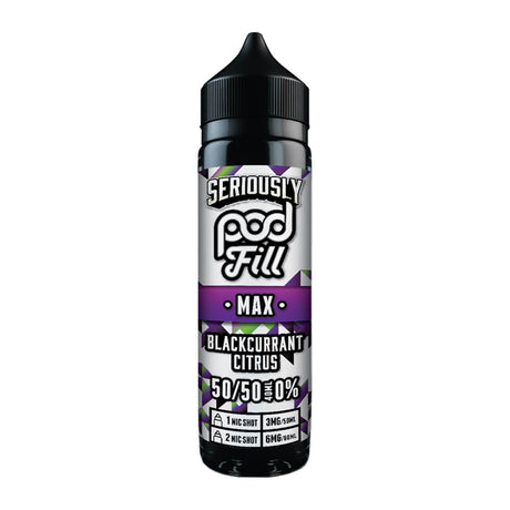 Blackcurrant Citrus 50ml Shortfill E-Liquid By Seriously Pod Fill