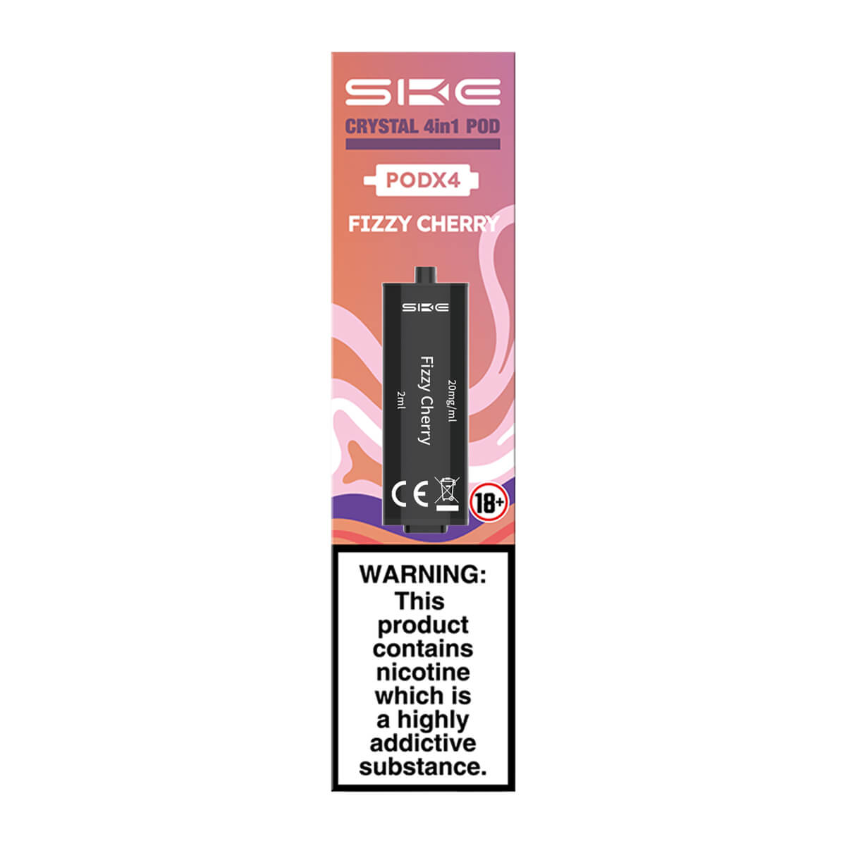 Fizzy Cherry Crystal 2400 4 in 1 Prefilled Pods by SKE