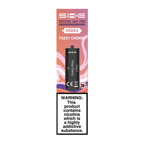 Fizzy Cherry Crystal 2400 4 in 1 Prefilled Pods by SKE