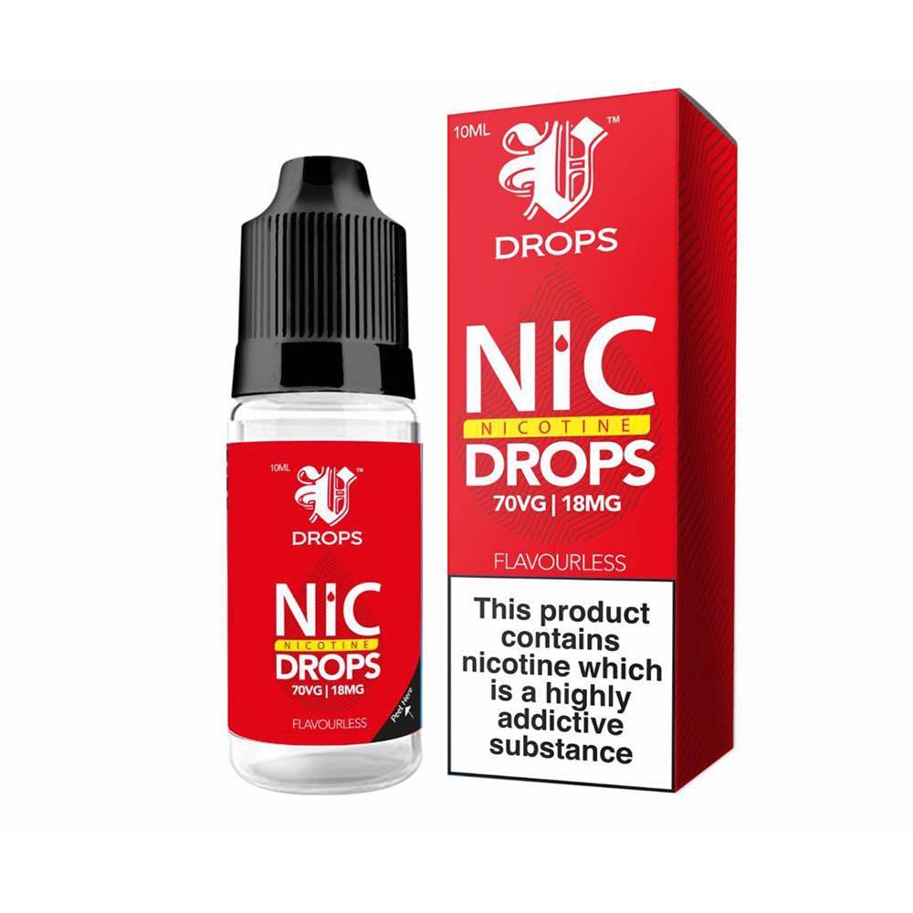 V Drops Premium Nicotine Shots (4 Pack)