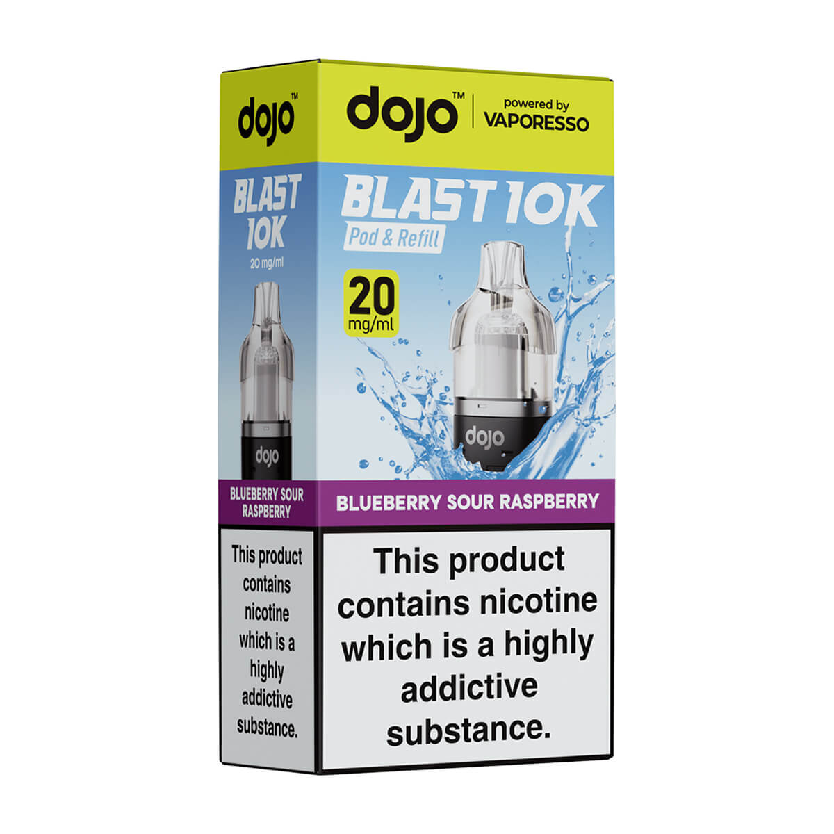 Blueberry Sour Raspberry DoJo Blast 10k Prefilled Pods + Refills by Vaporesso