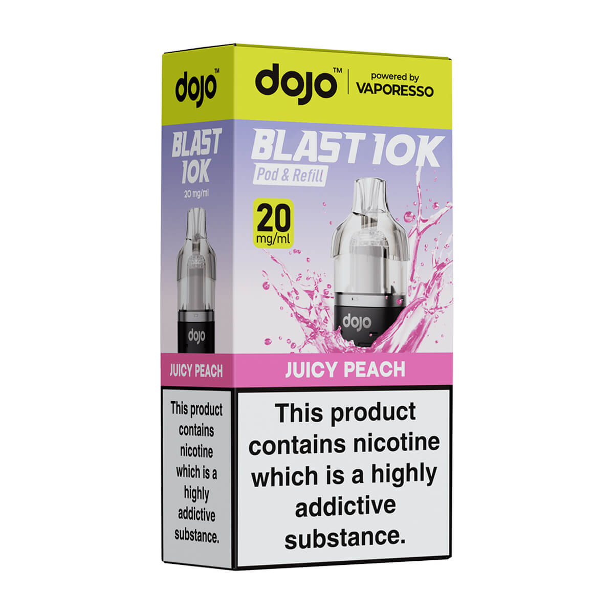 Juicy Peach DoJo Blast 10k Prefilled Pods + Refills by Vaporesso