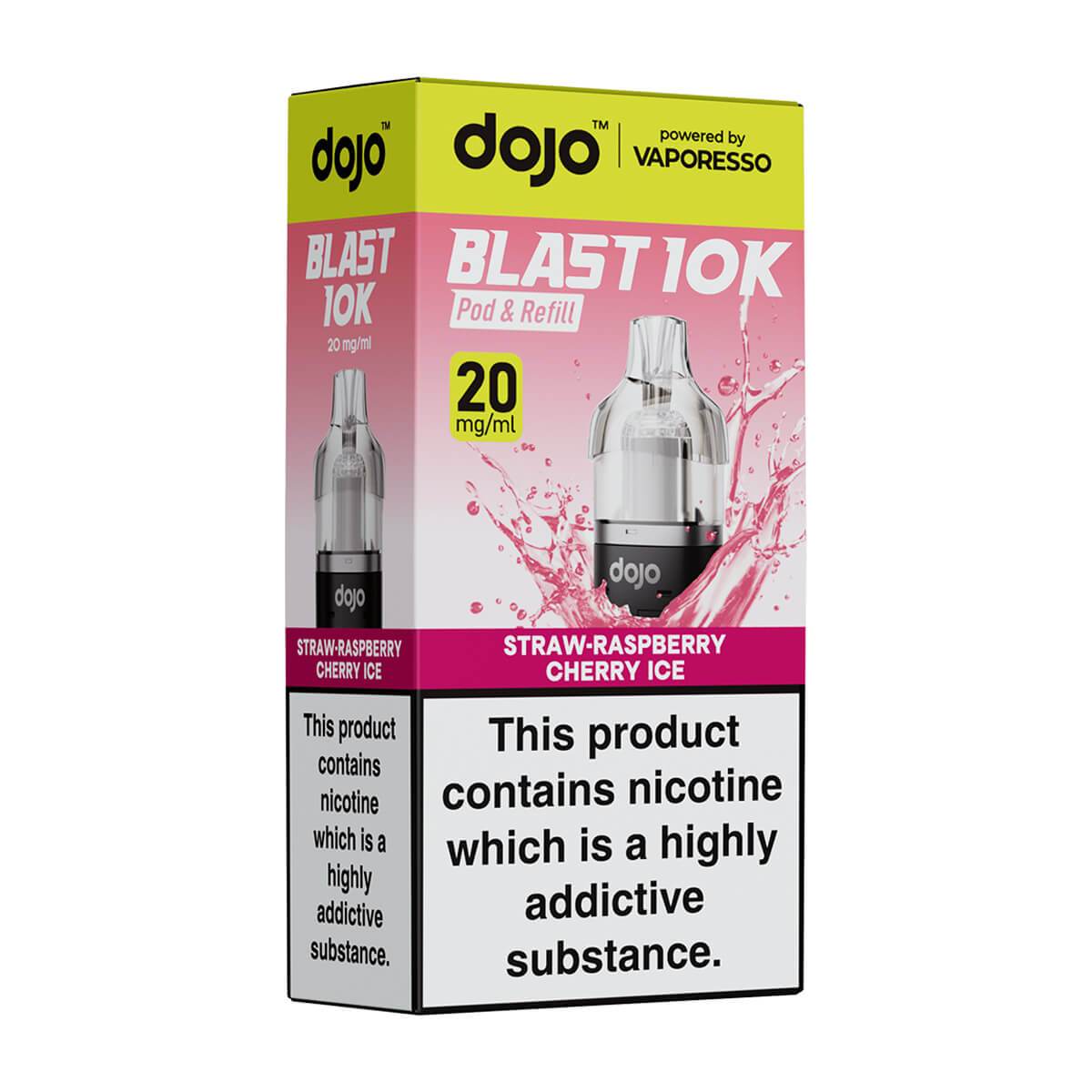 Straw-Raspberry Cherry Ice DoJo Blast 10k Prefilled Pods + Refills by Vaporesso