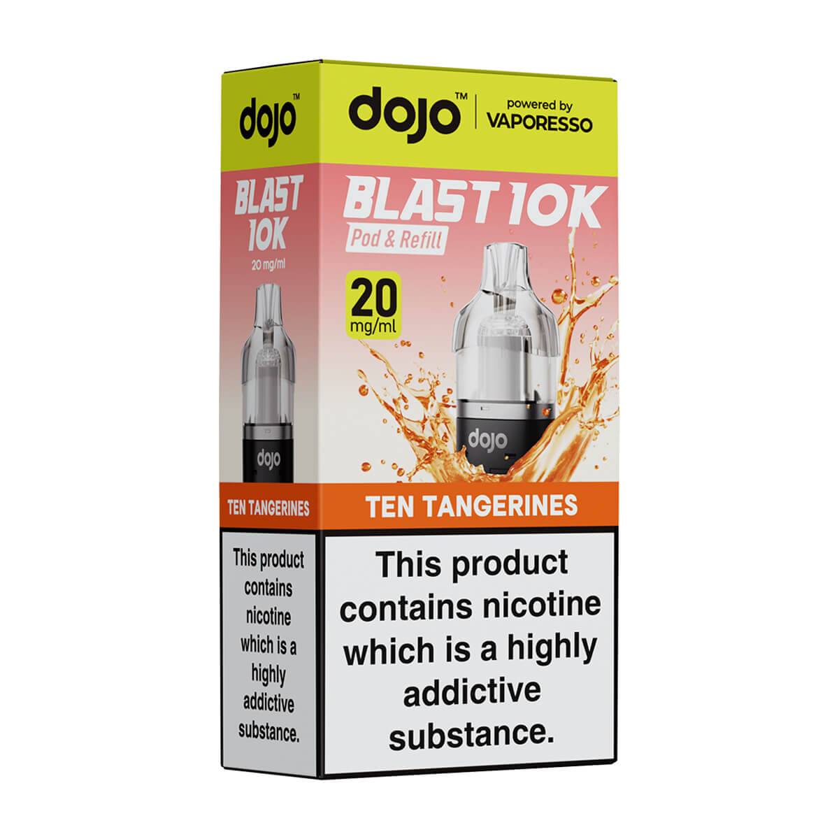 Ten Tangerines DoJo Blast 10k Prefilled Pods + Refills by Vaporesso
