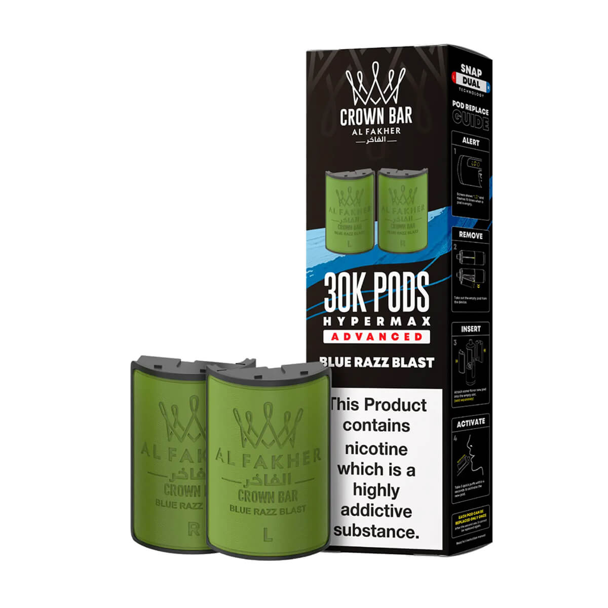 Blue Razz Blast Al Fakher 30K Hypermax Refill Pods