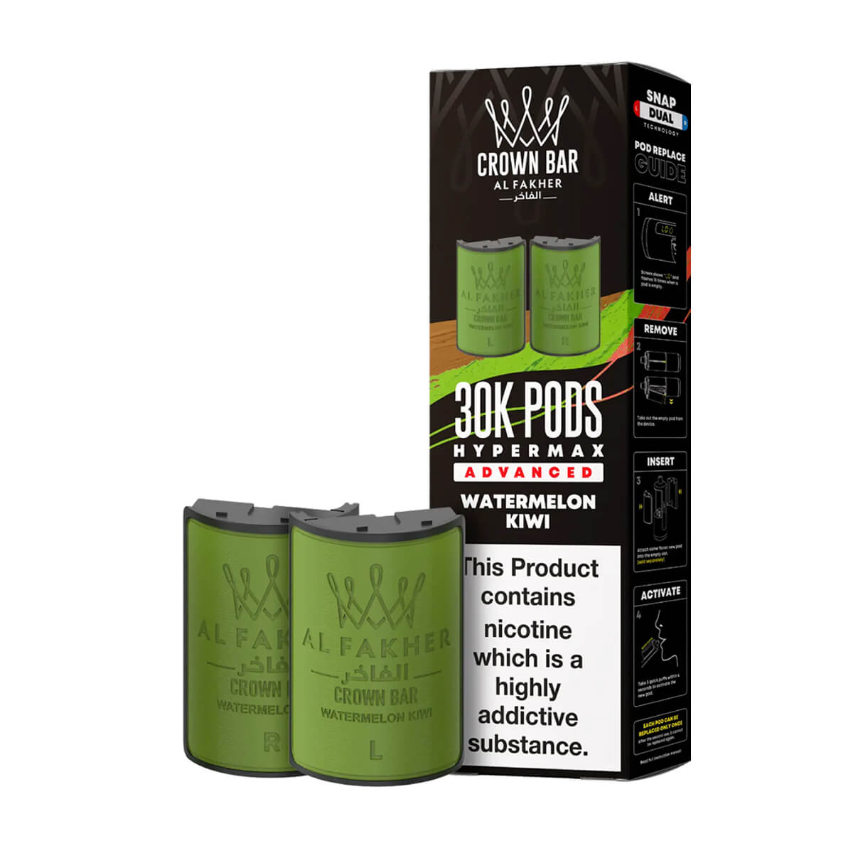 Watermelon Kiwi Al Fakher 30K Hypermax Refill Pods