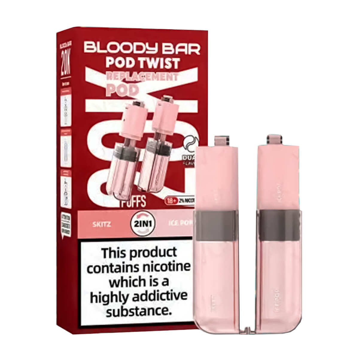 Bloody Bar Ultra Twist 20k Prefilled Pod + Refill Container Skitz & Ice Pop