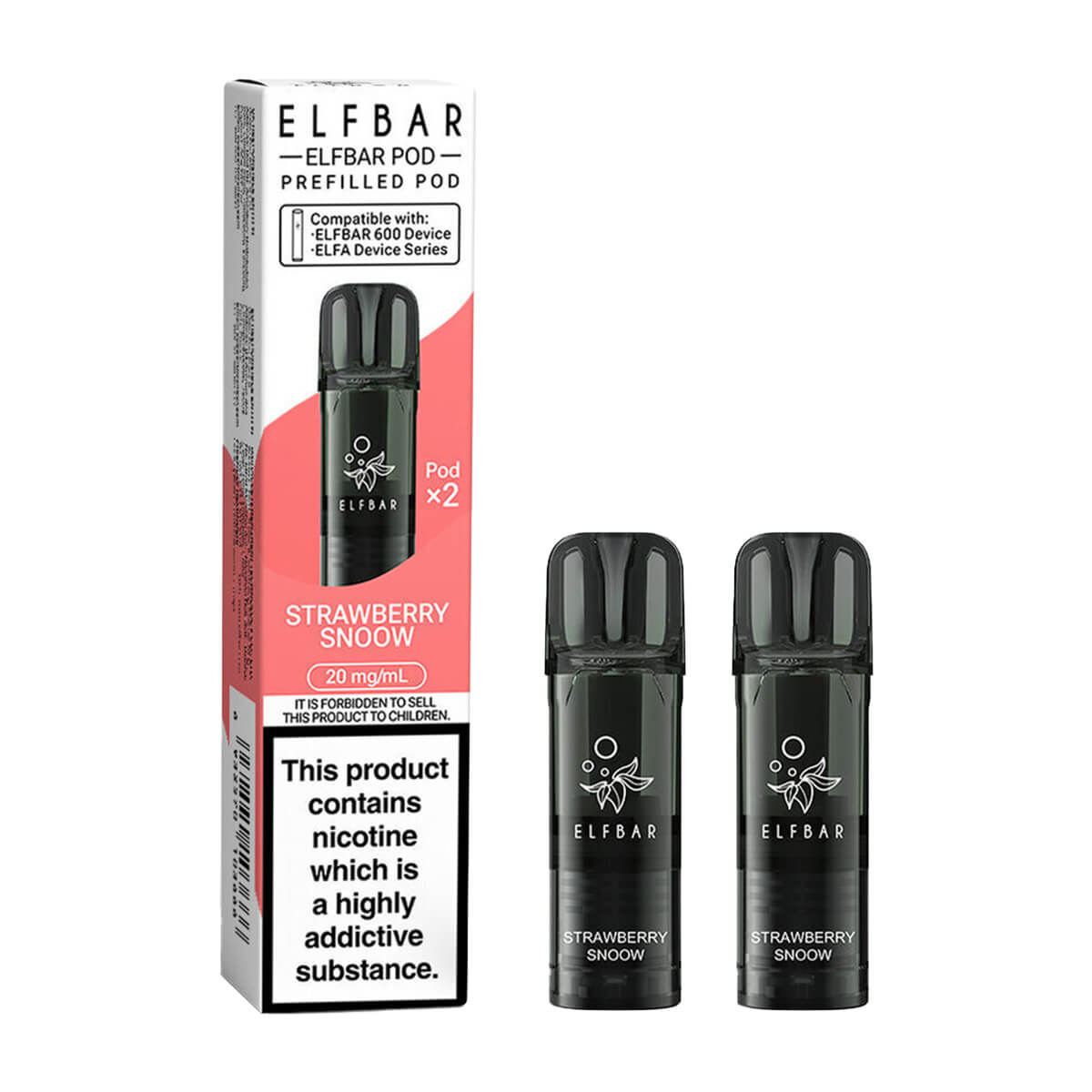 Strawberry Snoow ELF Bar 600 Prefilled Pods