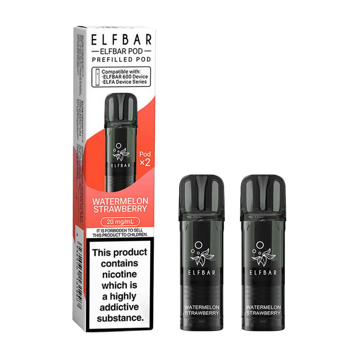 Watermelon Strawberry ELF Bar 600 Prefilled Pods