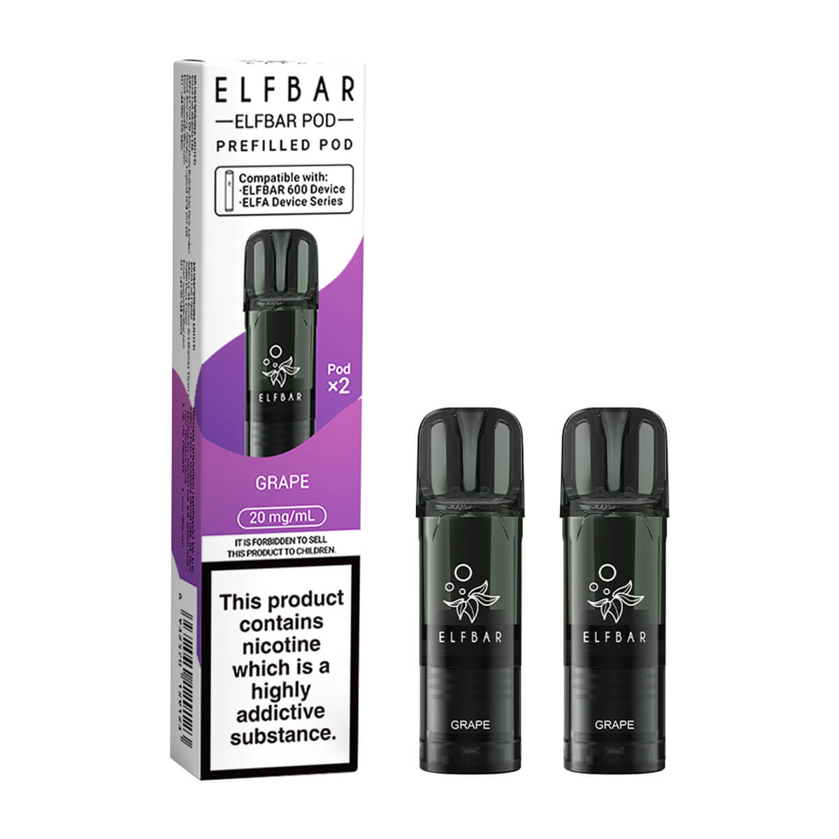 Grape ELF Bar 600 Prefilled Pods