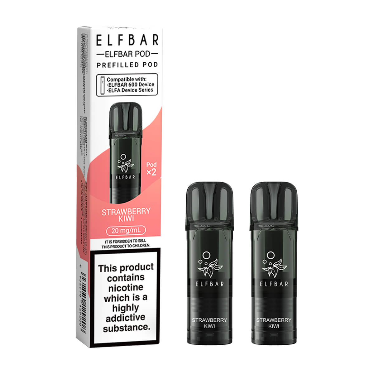 Strawberry Kiwi ELF Bar 600 Prefilled Pods