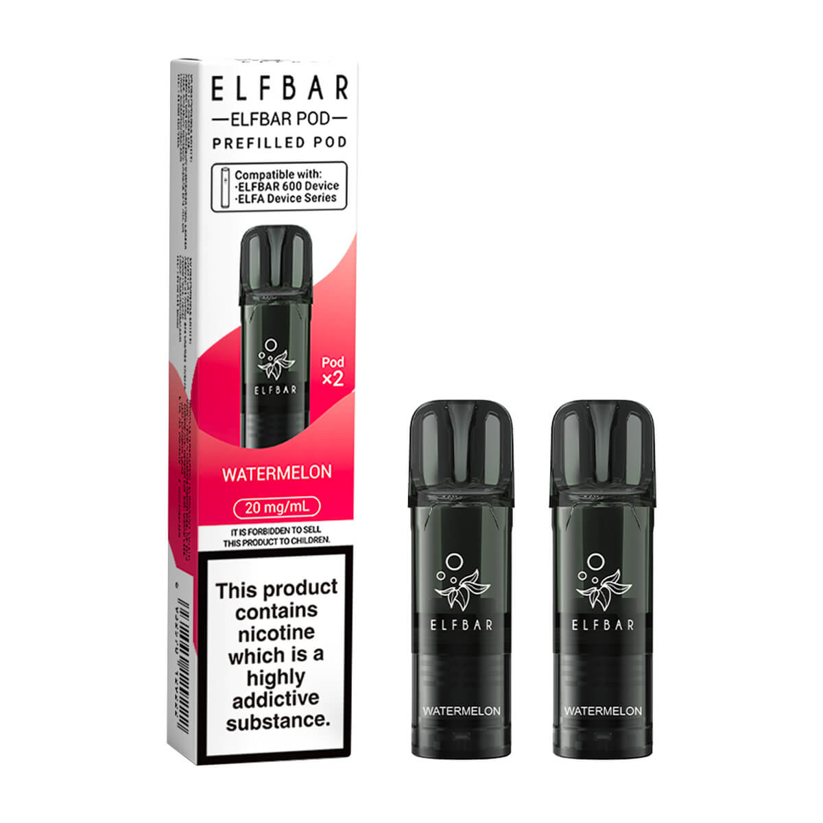 Watermelon ELF Bar 600 Prefilled Pods