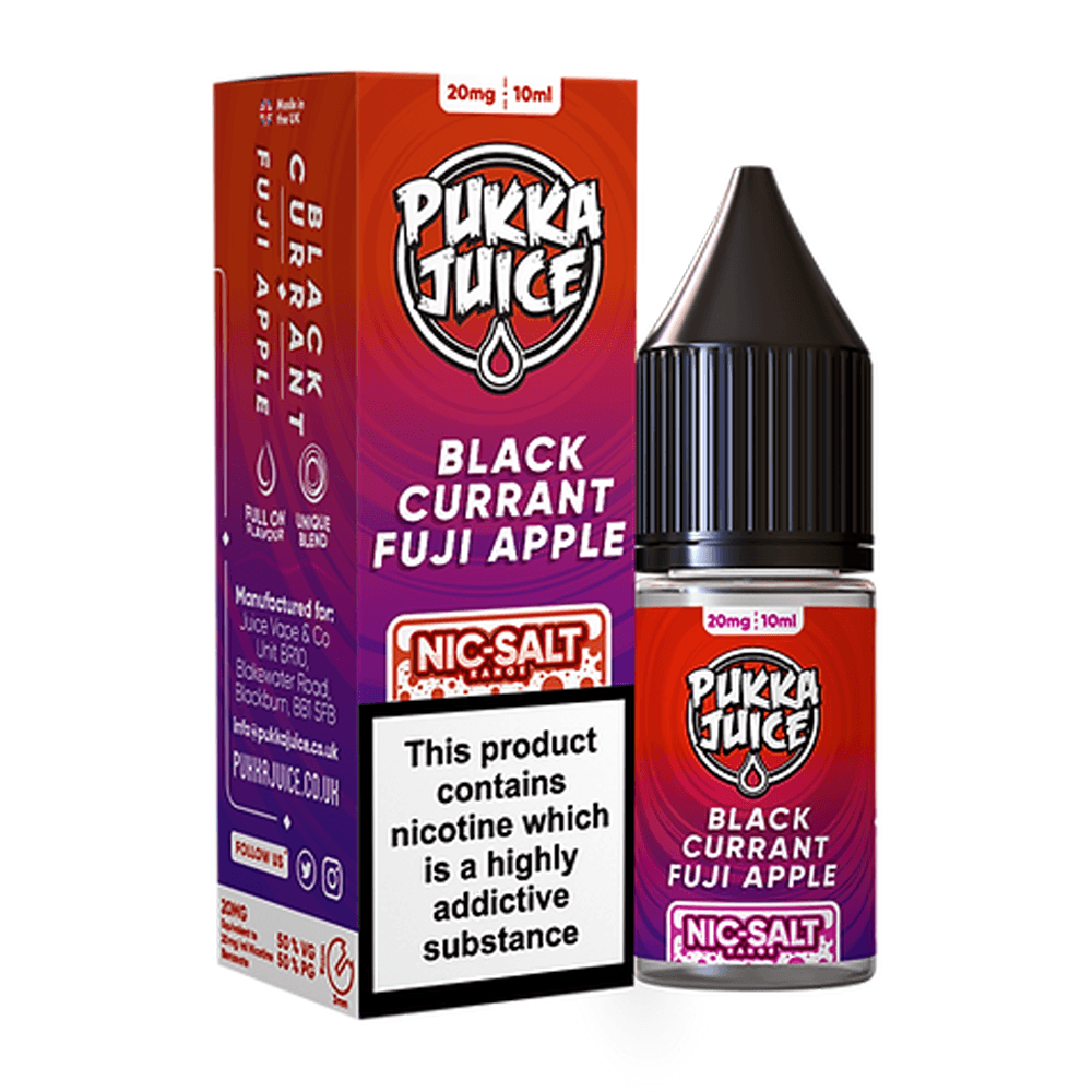 Blackcurrant Fuji Apple Nic Salt E Liquid By Pukka Juice