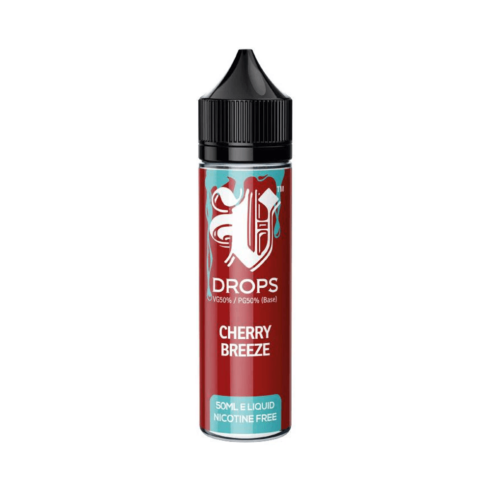 Cherry Breeze 50ml Short Fill E-Liquid V Drops - Rainbow Range