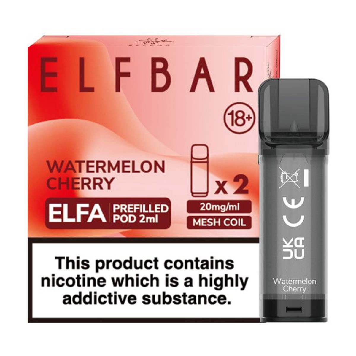 Watermelon Cherry Elfa Prefilled Pods By Elf Bar