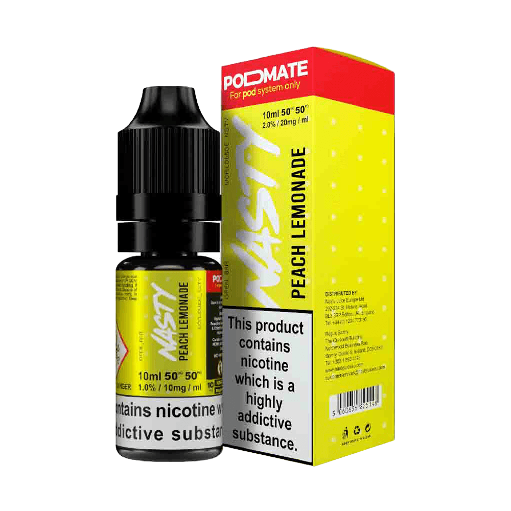 Peach Lemonade Nic Salt E-Liquid By Nasty Podmate