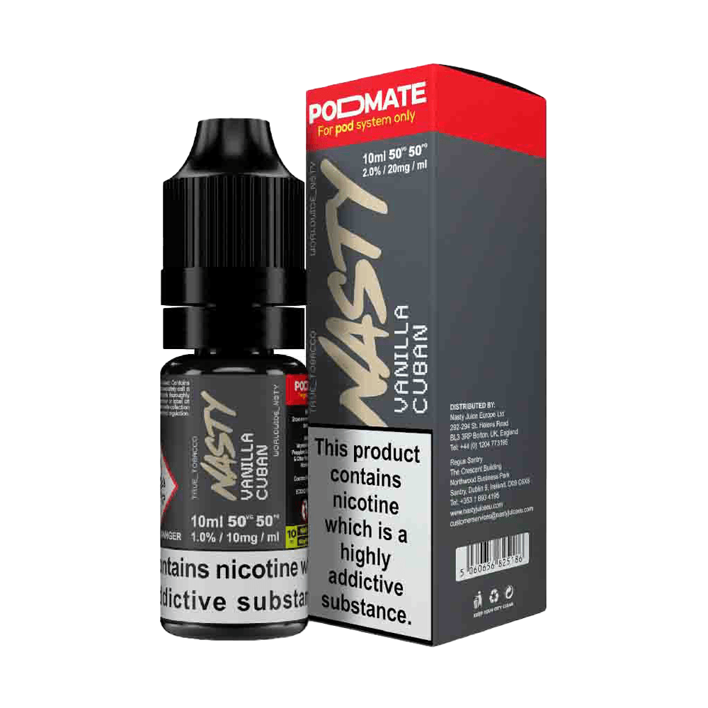 Vanilla Cuban Nic Salt E-Liquid By Nasty Podmate