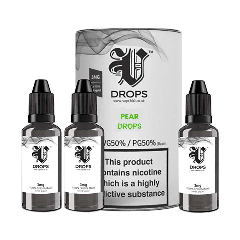 Pear Drops 3xE-Liquid by V Drops - White Range