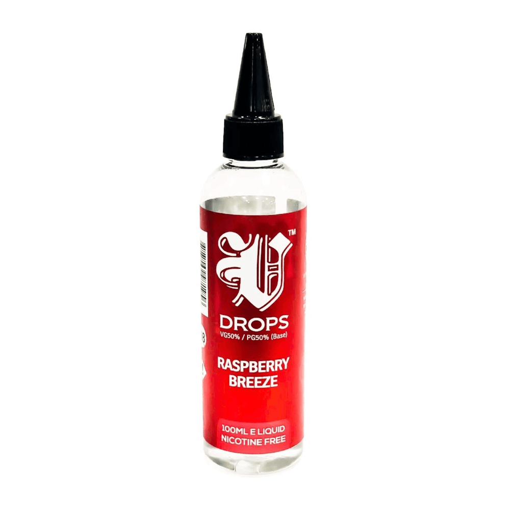 Raspberry Breeze 100ml Short Fill E-Liquid V Drops - Rainbow Range