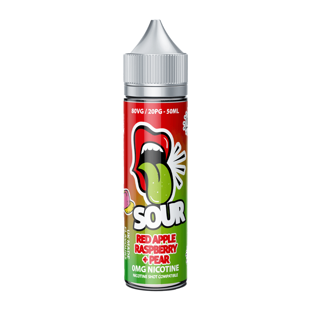 Red Apple Raspberry Pear 50ml Shortfill E Liquid By Sour Range