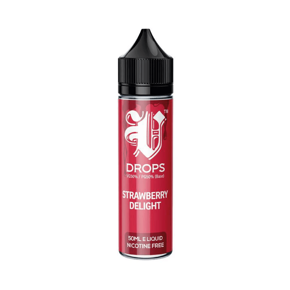 Strawberry Delight 50ml Short Fill E-Liquid V Drops - Rainbow Range
