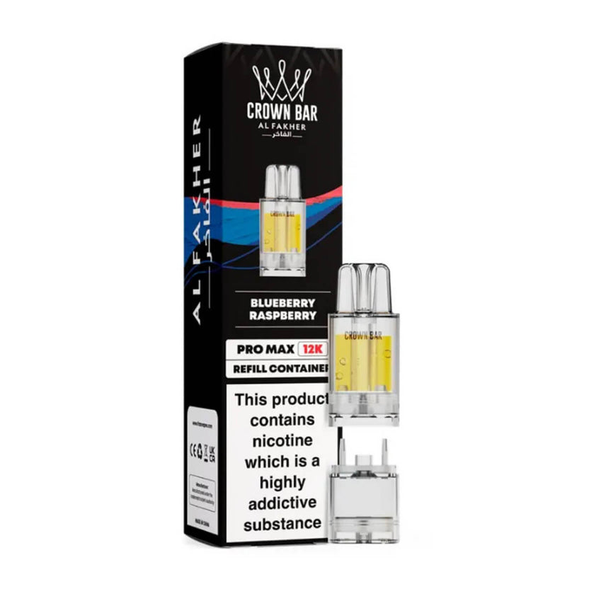 Blueberry Raspberry Crown Bar Pro Max 12K Refill Pods by Al Fakher