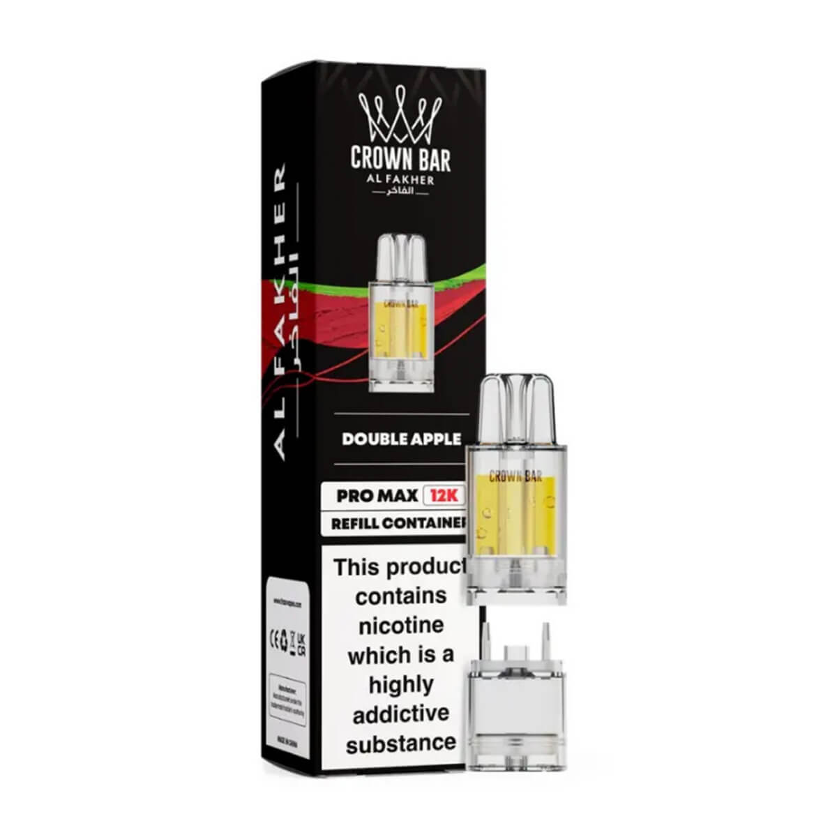 Double Apple - Pyro 12000 Series AL Fakher Crown Bar Sound 12000 Puffs -  Double Apple - 5mg New Product Australia