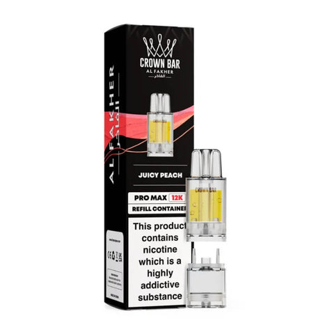 Juicy Peach Crown Bar Pro Max 12K Refill Pods by Al Fakher