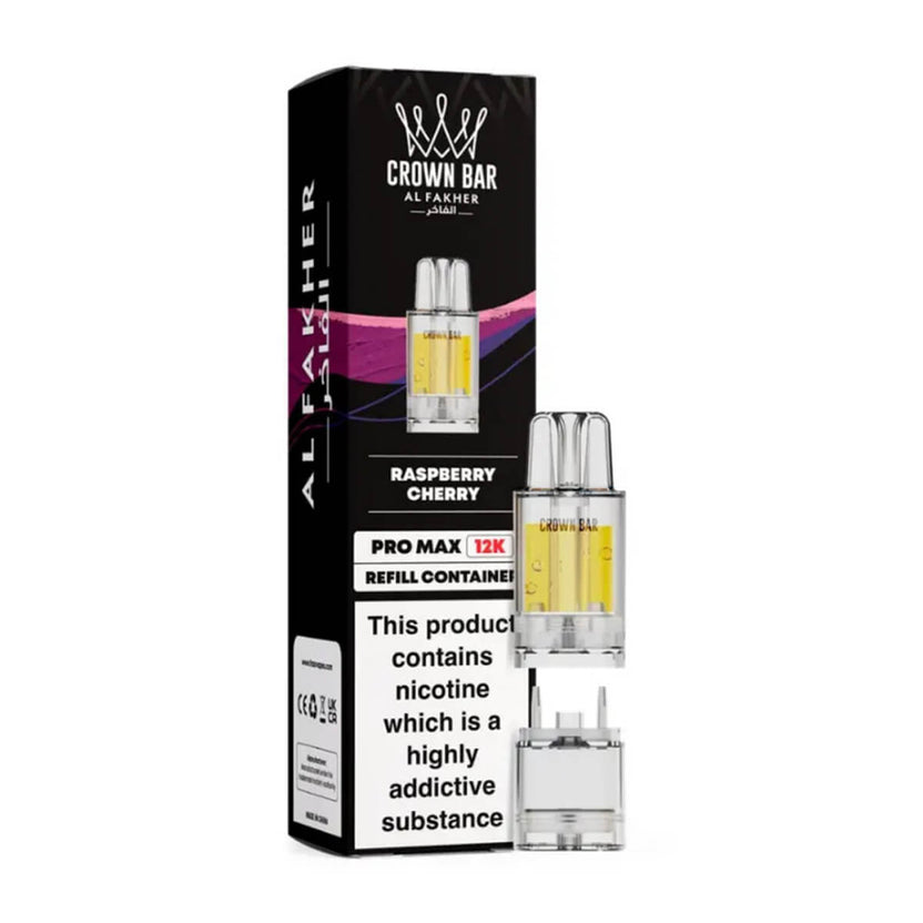 Raspberry Cherry Crown Bar Pro Max 12K Refill Pods by Al Fakher