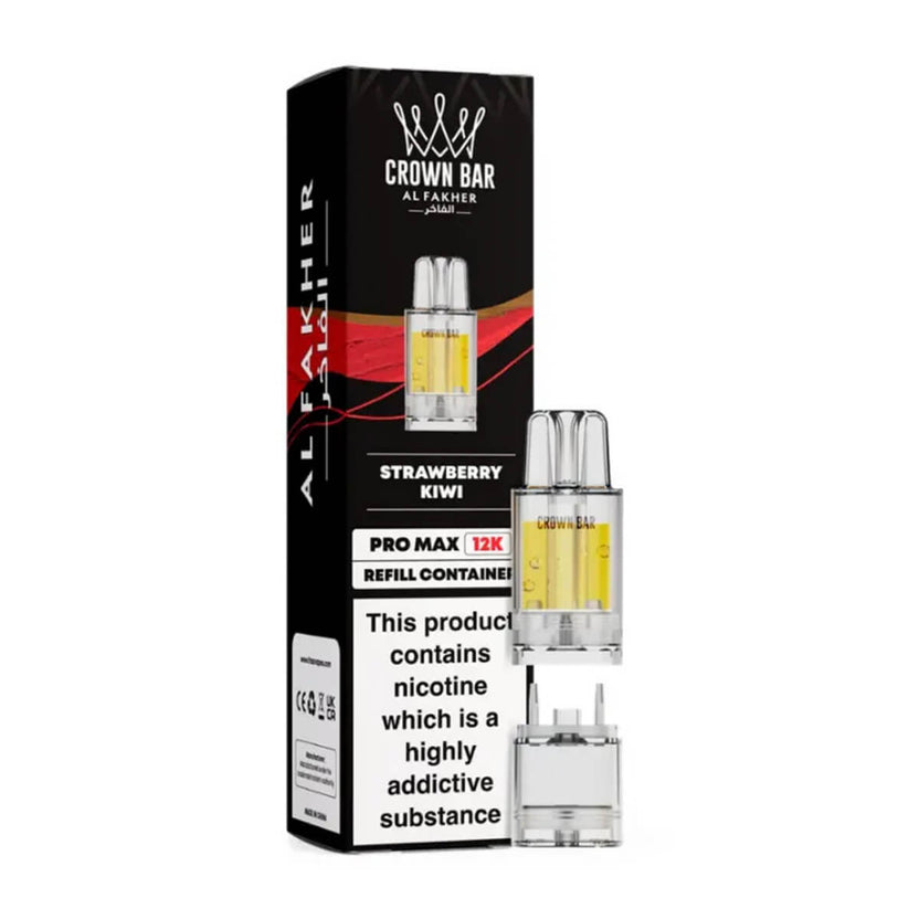 Strawberry Kiwi Crown Bar Pro Max 12K Refill Pods by Al Fakher