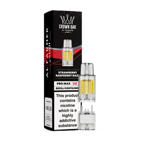 Strawberry Raspberry Razz Crown Bar Pro Max 12K Refill Pods by Al Fakher