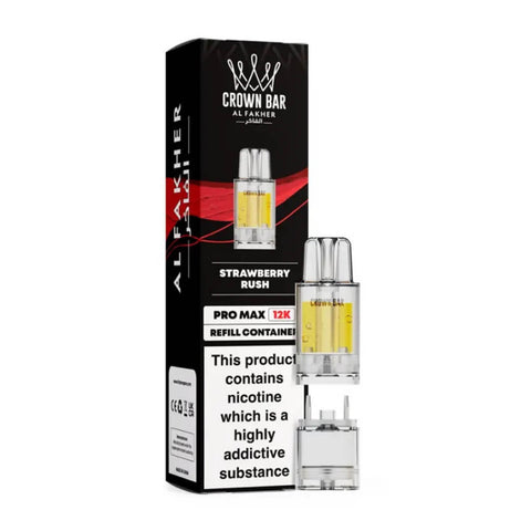 Strawberry Rush Crown Bar Pro Max 12K Refill Pods by Al Fakher