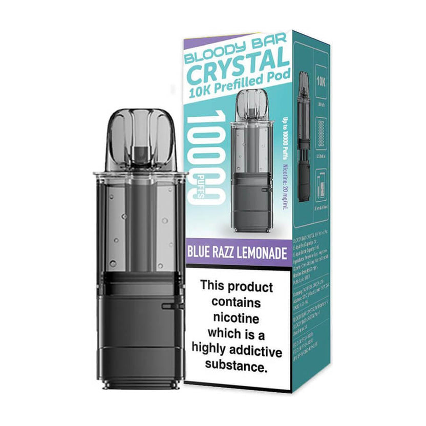 Blue Razz Lemonade Bloody Bar Crystal 10K Refill Pod